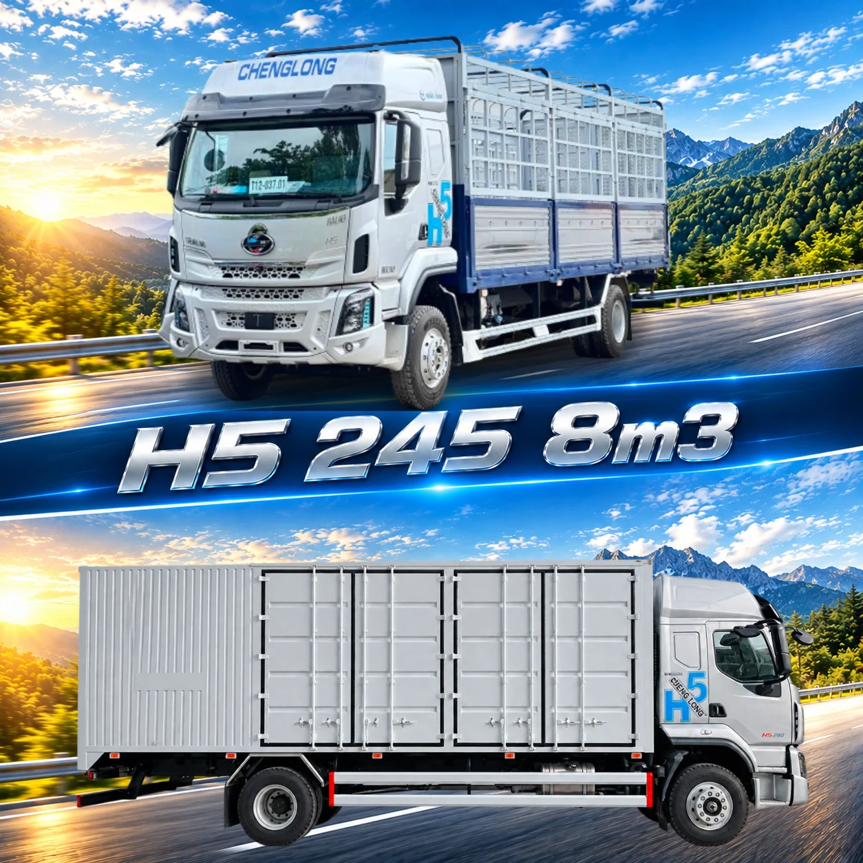 Xe tải ChengLong H5 245HP thùng 8m3