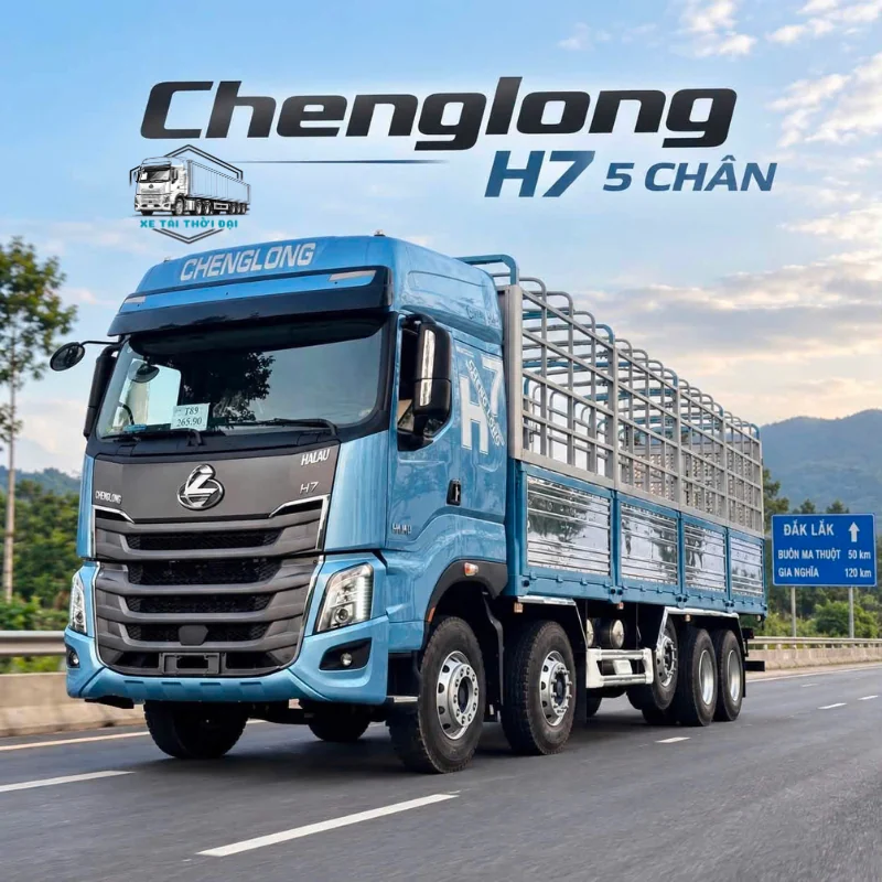 Xe tải nặng ChengLong 5 chân H7 360HP thùng 9m7